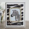 safari zebra stamp and die