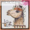 Pink Ink Designs A5 Llama Queen Stamp Sample