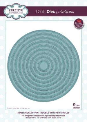 sue wilson craft die noble collection double stitched circles