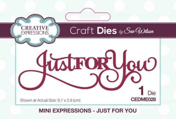 sue wilson craft die mini expressions just for you