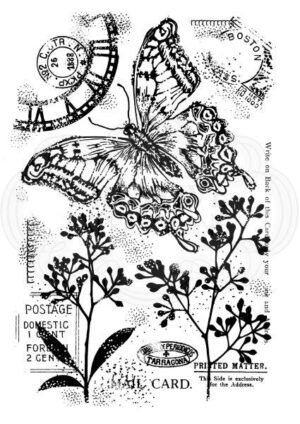 woodware stamp vintage swallowtail