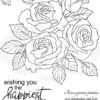 woodware stamp classic rose bunch