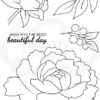 woodware stamp peony bloom