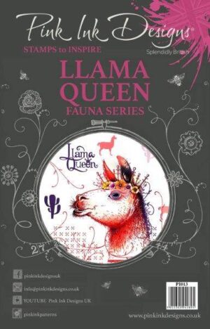 Pink Ink Designs A5 Llama Queen Stamp (Fauna Series)