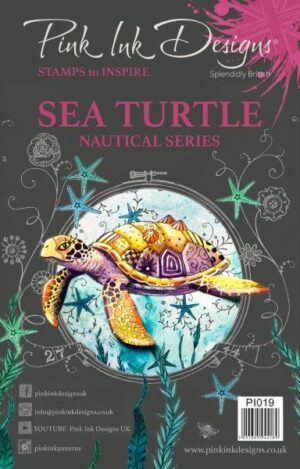 pink ink designs a5 stamp sea turtle (nautical series)