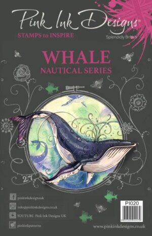 pink ink designs a5 stamp whale (nautical series)