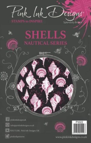 pink ink designs a5 stamp shells (nautical series)